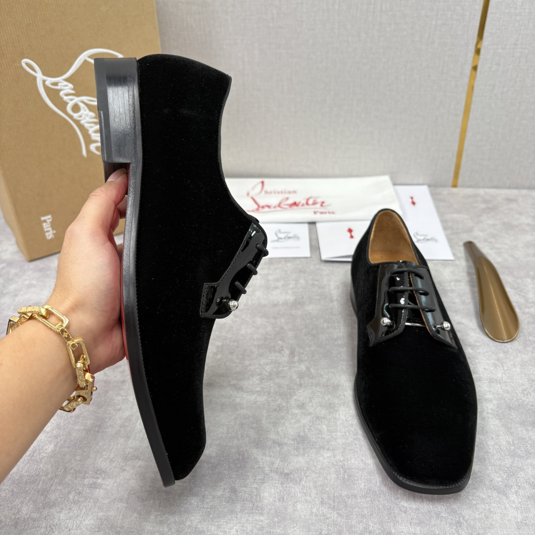 💋💍 CL 新品正装鞋皮鞋 Christia* Loubouti* 红底鞋 GREGGO 男士牛津鞋 采