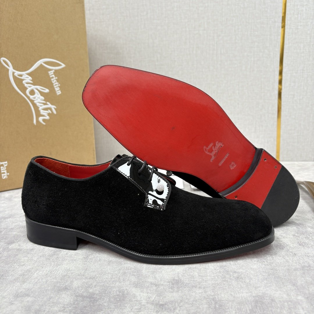 💋💍 CL 新品正装鞋皮鞋 Christia* Loubouti* 红底鞋 GREGGO 男士牛津鞋 采