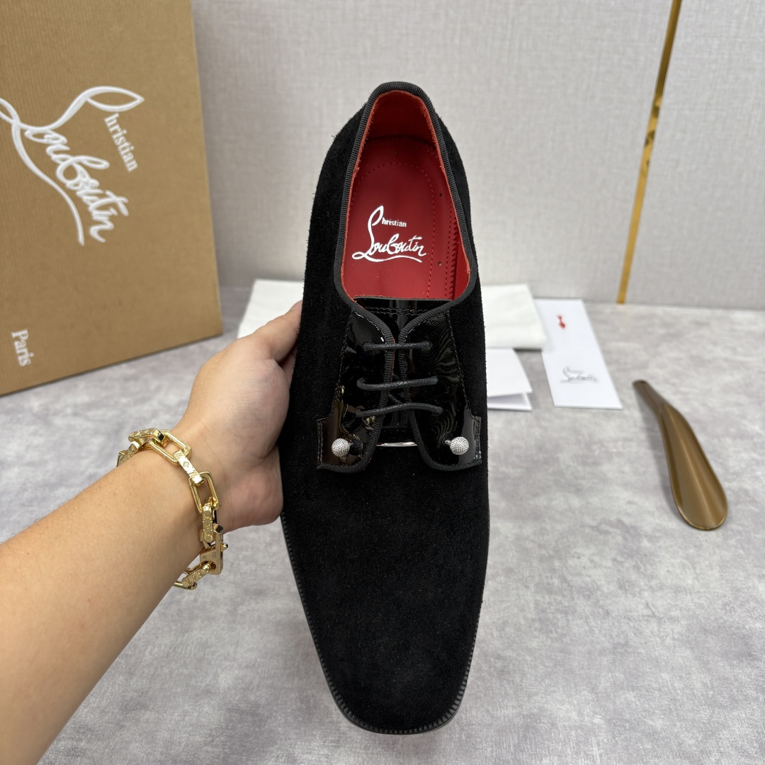 💋💍 CL 新品正装鞋皮鞋 Christia* Loubouti* 红底鞋 GREGGO 男士牛津鞋 采