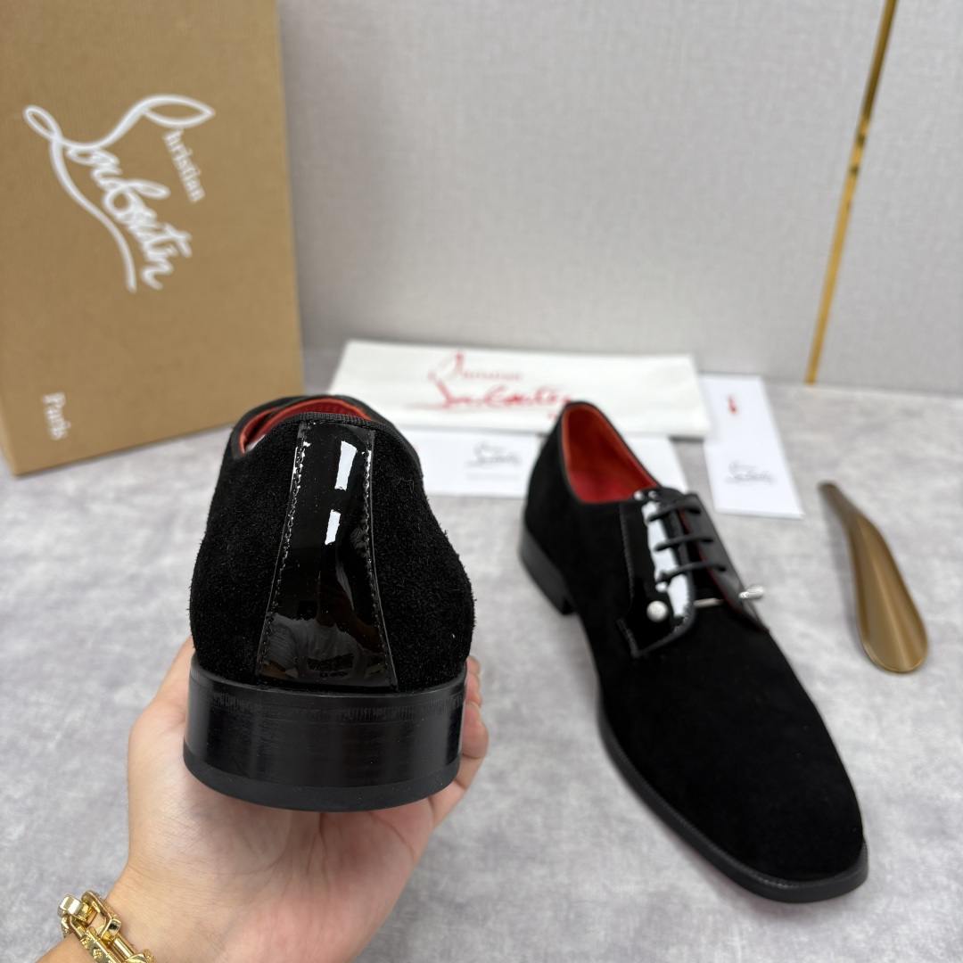 💋💍 CL 新品正装鞋皮鞋 Christia* Loubouti* 红底鞋 GREGGO 男士牛津鞋 采