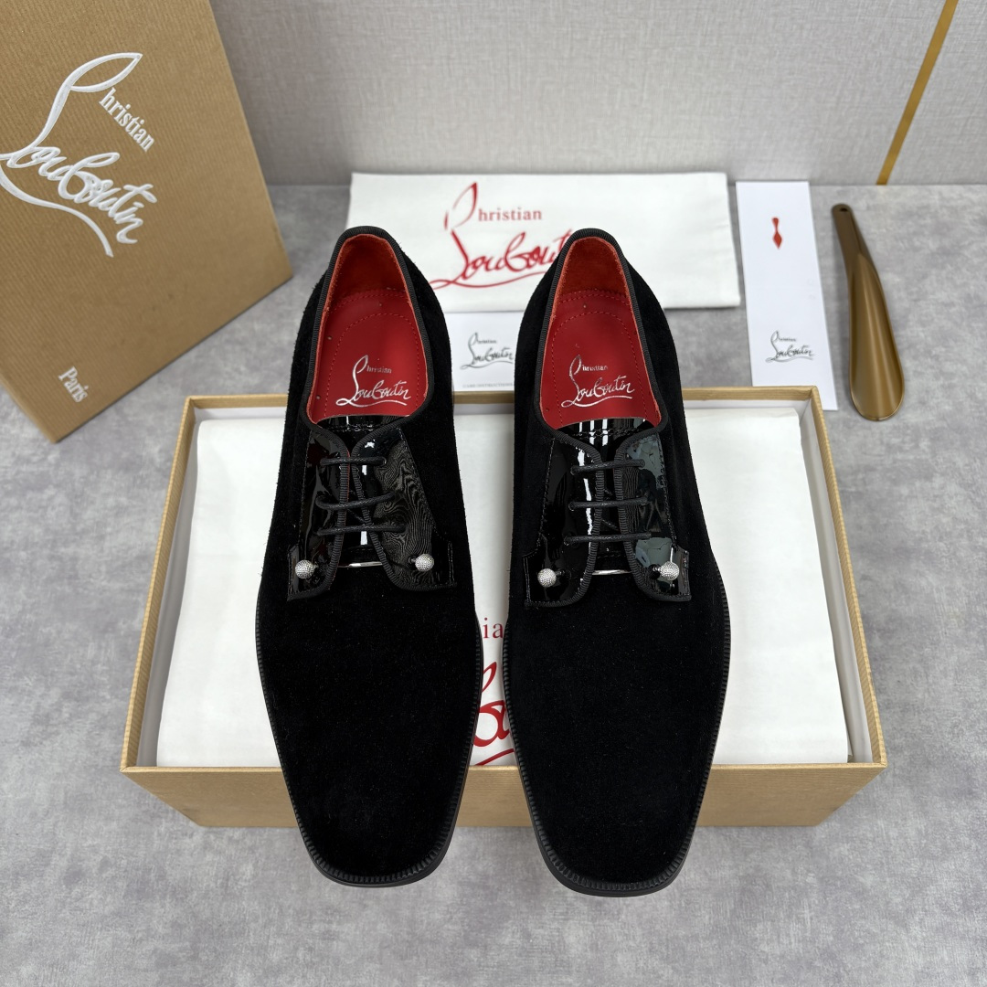 💋💍 CL 新品正装鞋皮鞋 Christia* Loubouti* 红底鞋 GREGGO 男士牛津鞋 采