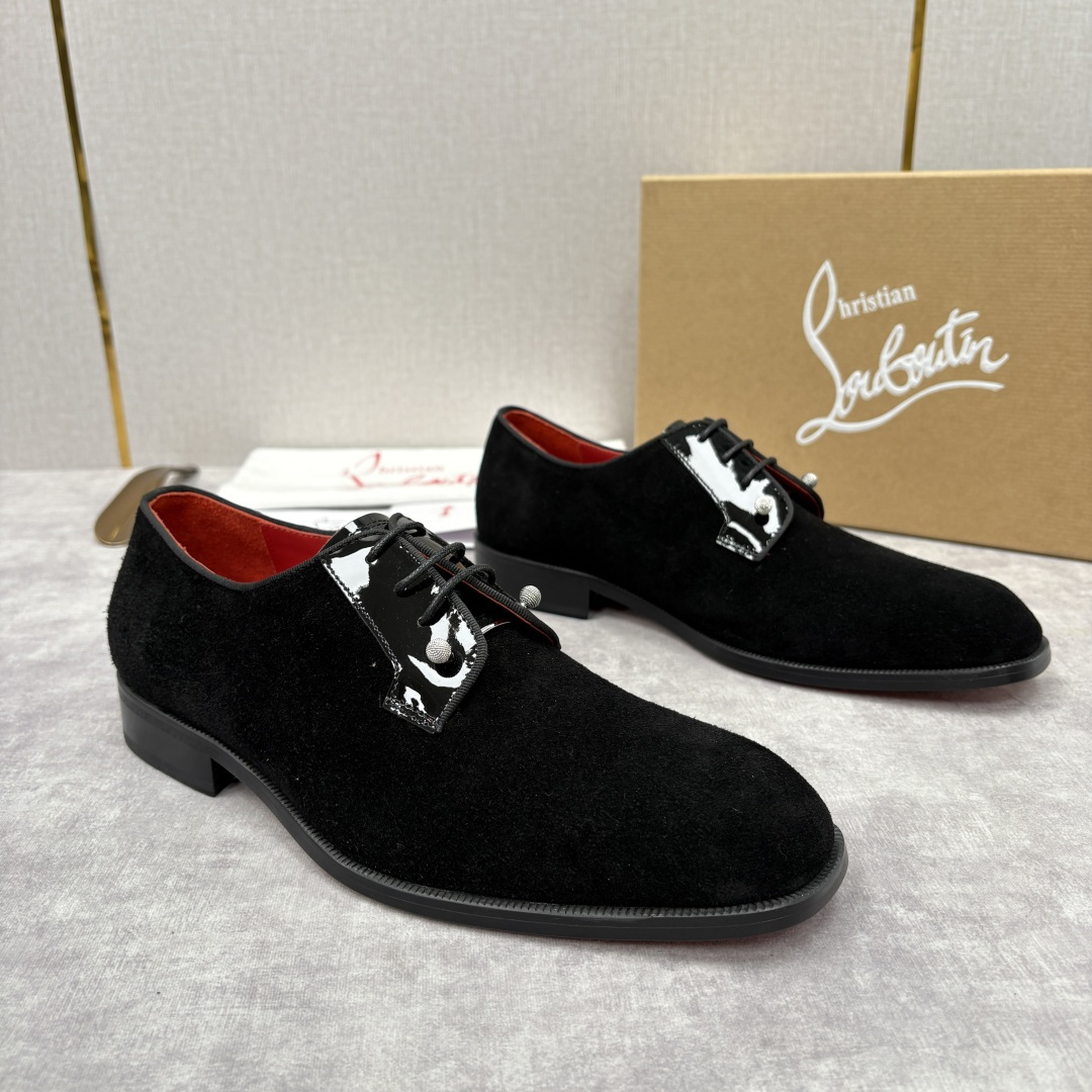 💋💍 CL 新品正装鞋皮鞋 Christia* Loubouti* 红底鞋 GREGGO 男士牛津鞋 采