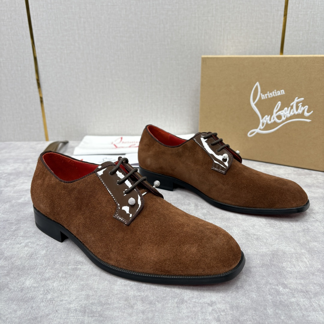 💋💍 CL 新品正装鞋皮鞋 Christia* Loubouti* 红底鞋 GREGGO 男士牛津鞋 采
