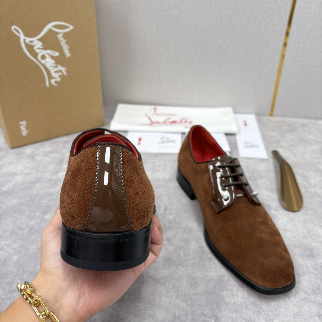 💋💍 CL 新品正装鞋皮鞋 Christia* Loubouti* 红底鞋 GREGGO 男士牛津鞋 采