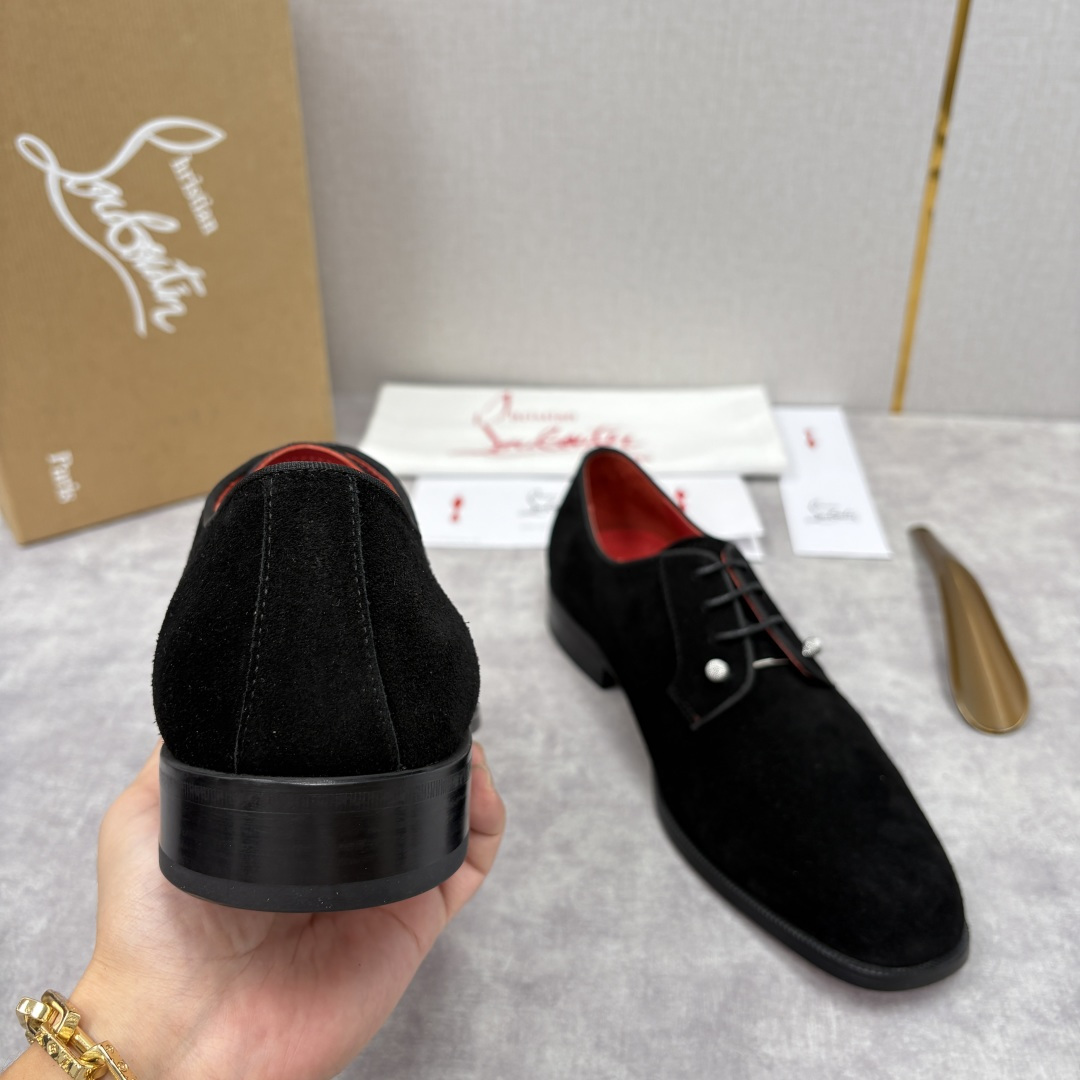 💋💍 CL 新品正装鞋皮鞋 Christia* Loubouti* 红底鞋 GREGGO 男士牛津鞋 采