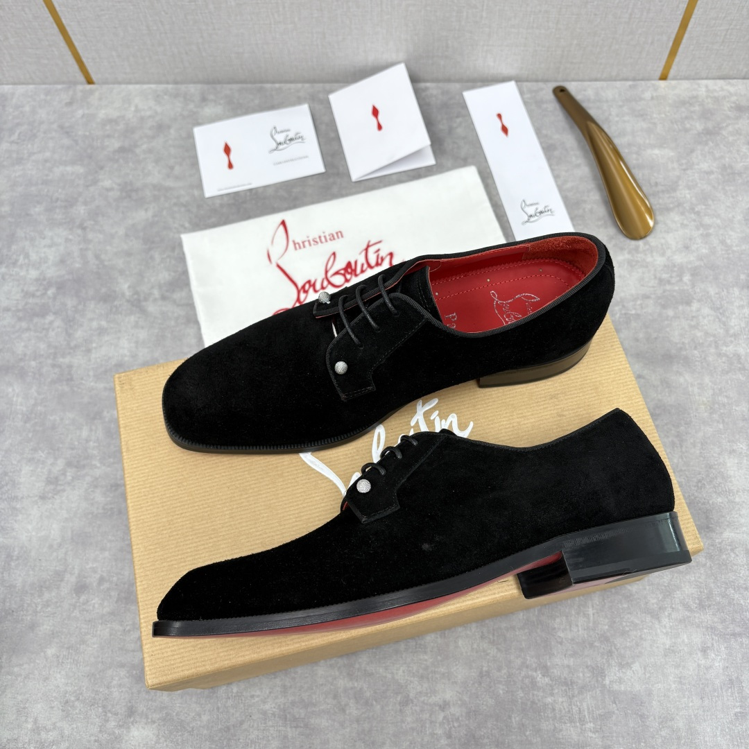 💋💍 CL 新品正装鞋皮鞋 Christia* Loubouti* 红底鞋 GREGGO 男士牛津鞋 采