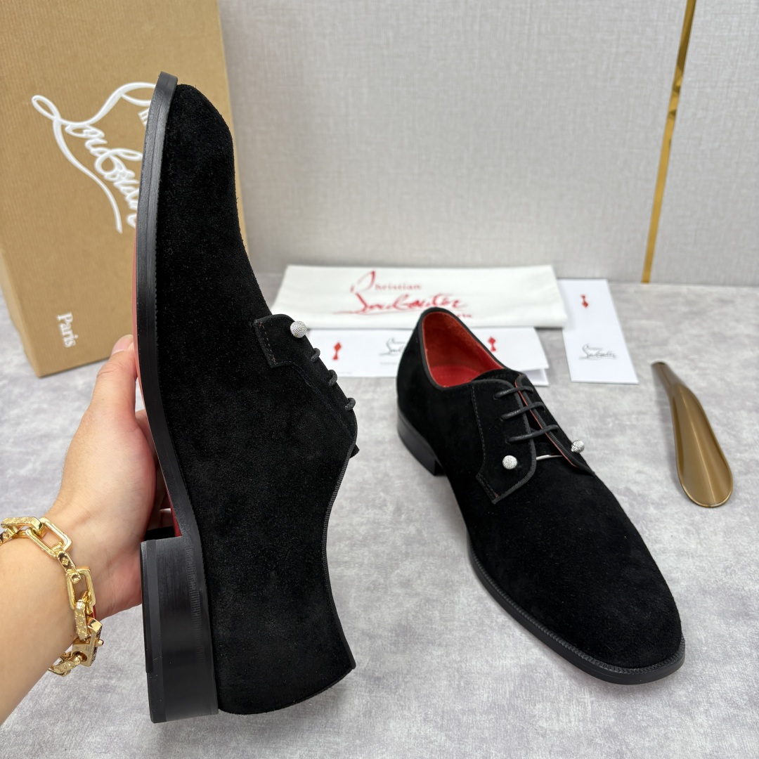 💋💍 CL 新品正装鞋皮鞋 Christia* Loubouti* 红底鞋 GREGGO 男士牛津鞋 采