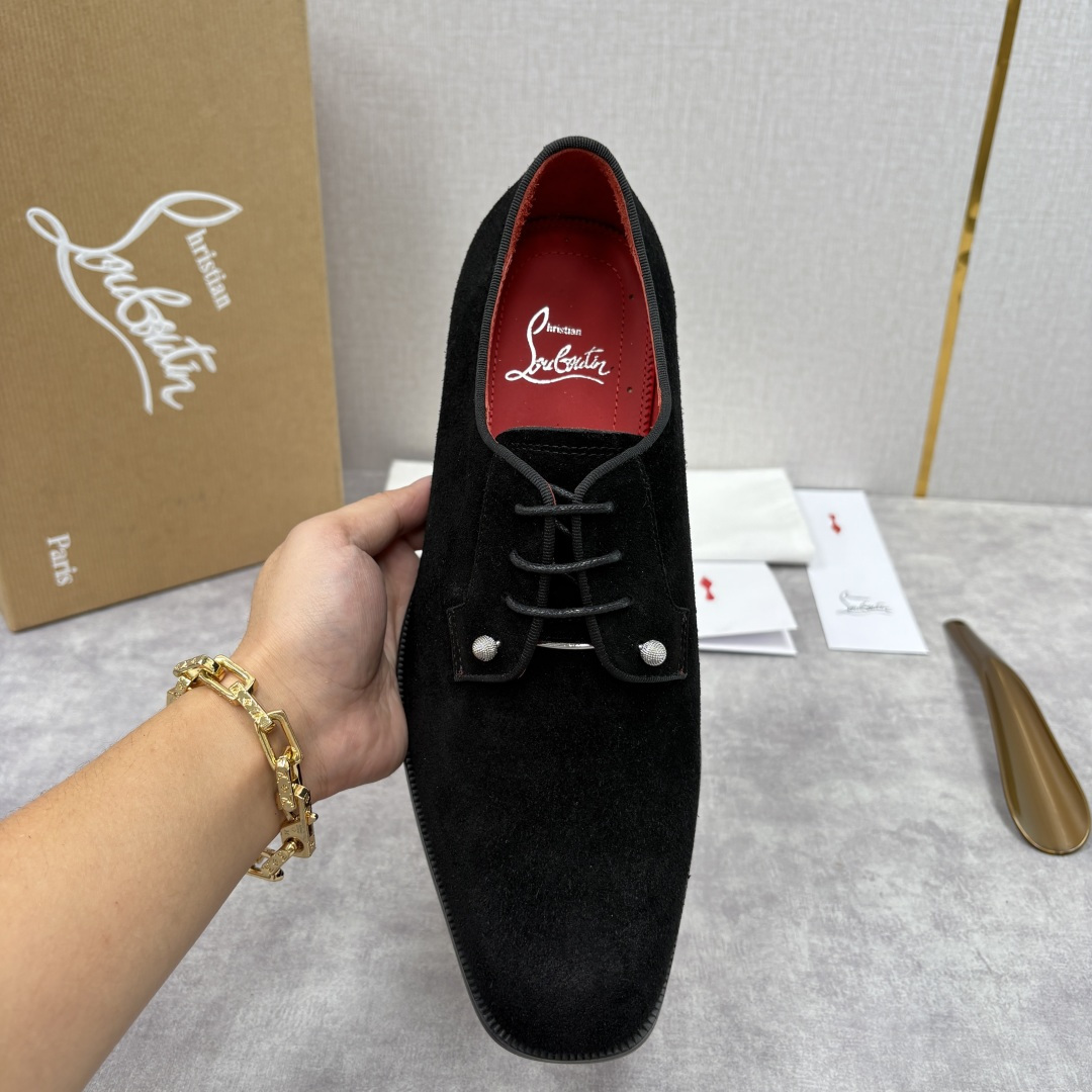 💋💍 CL 新品正装鞋皮鞋 Christia* Loubouti* 红底鞋 GREGGO 男士牛津鞋 采