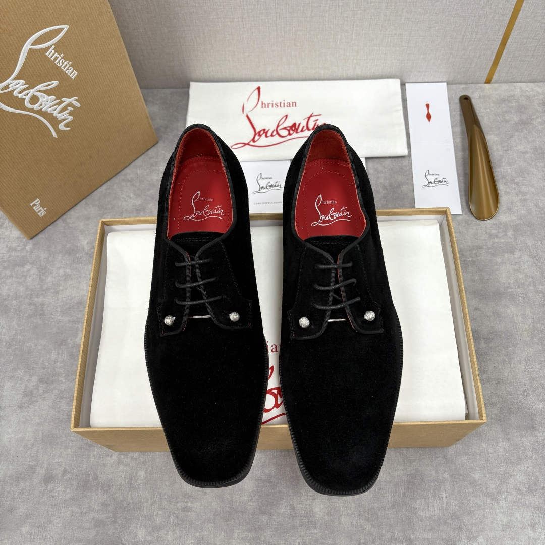 💋💍 CL 新品正装鞋皮鞋 Christia* Loubouti* 红底鞋 GREGGO 男士牛津鞋 采