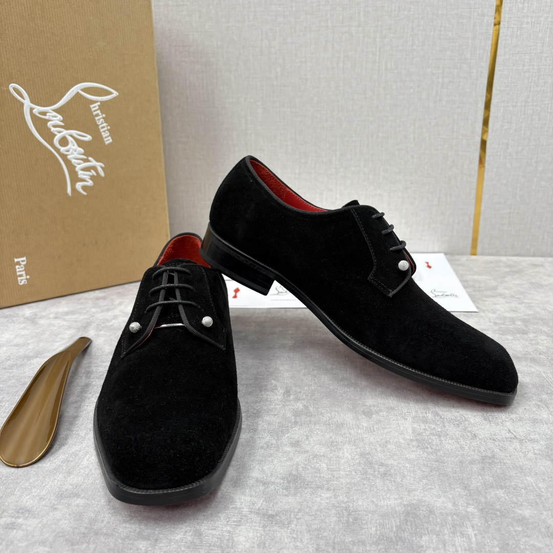 💋💍 CL 新品正装鞋皮鞋 Christia* Loubouti* 红底鞋 GREGGO 男士牛津鞋 采