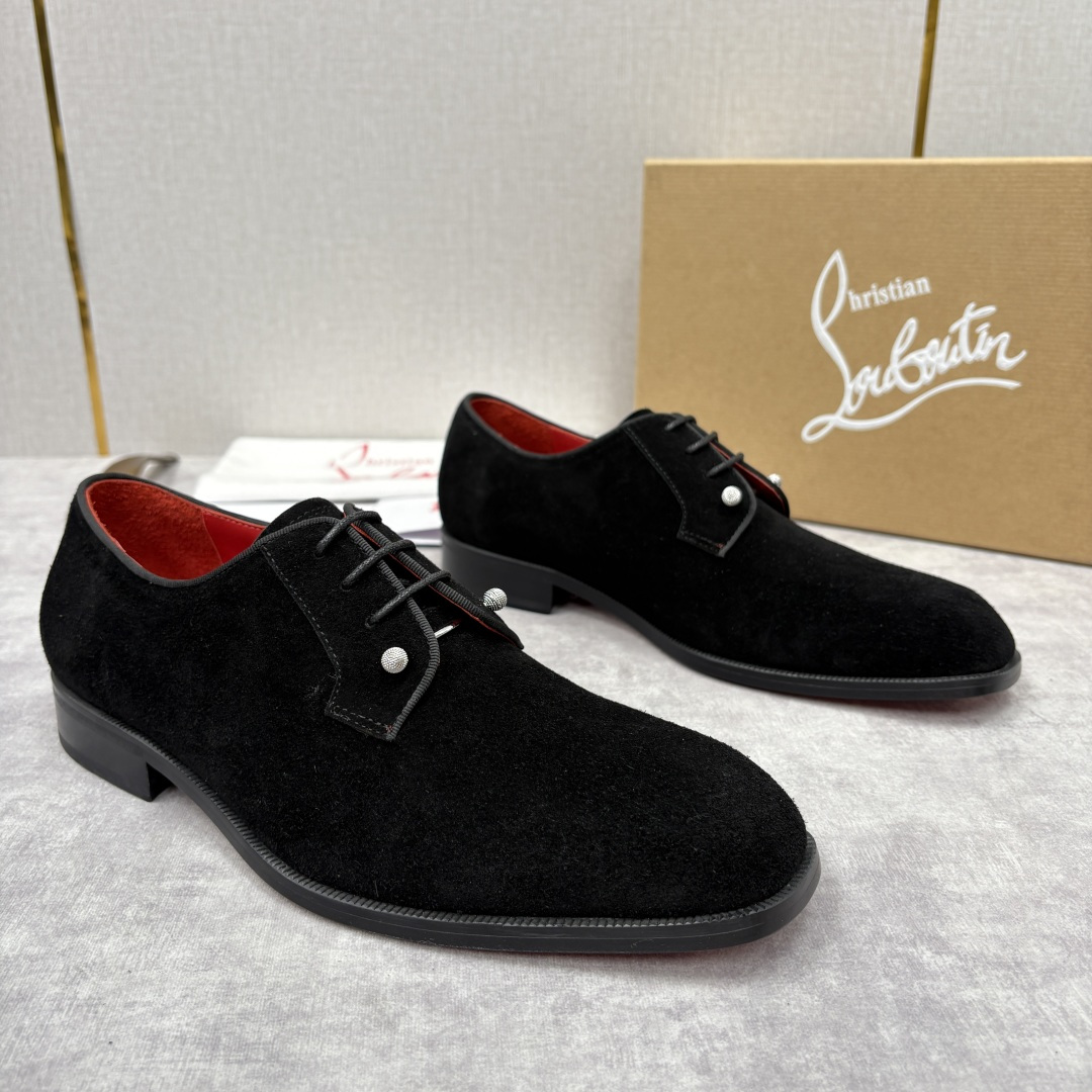 💋💍 CL 新品正装鞋皮鞋 Christia* Loubouti* 红底鞋 GREGGO 男士牛津鞋 采