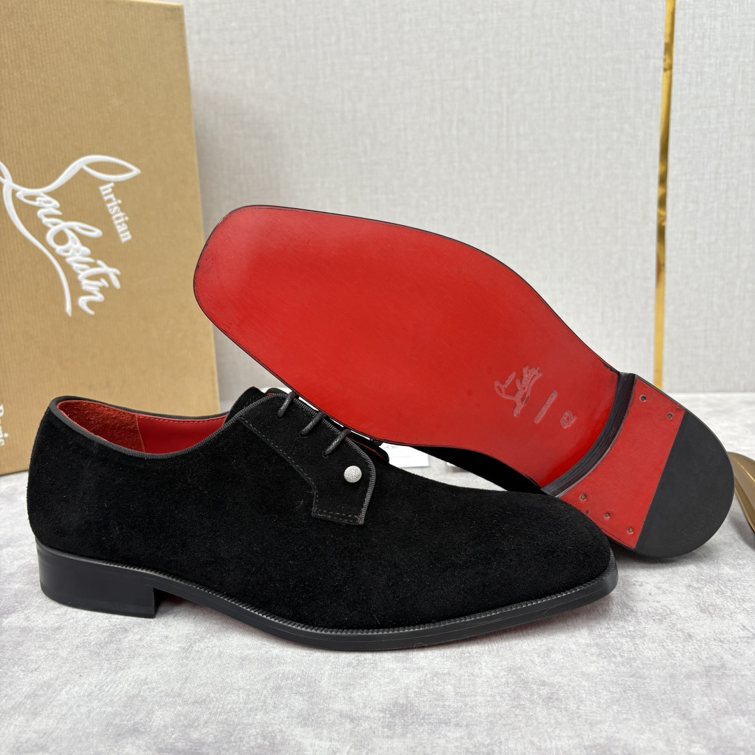 💋💍 CL 新品正装鞋皮鞋 Christia* Loubouti* 红底鞋 GREGGO 男士牛津鞋 采