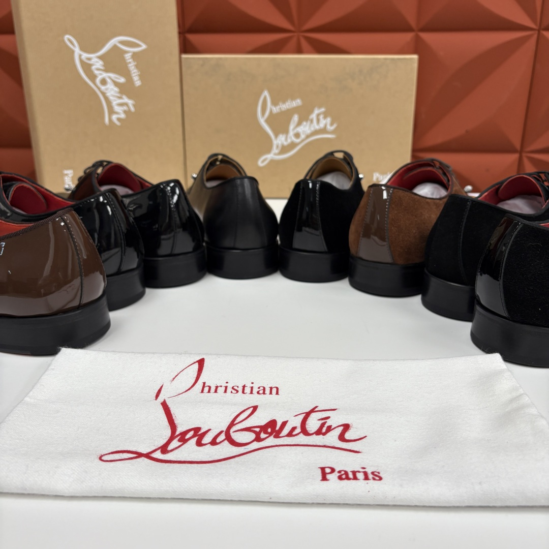 💋💍 CL 新品正装鞋皮鞋 Christia* Loubouti* 红底鞋 GREGGO 男士牛津鞋 采