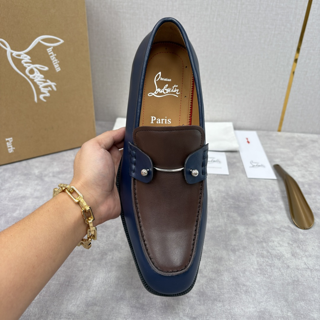 💋💍 CL 新品男士正装鞋乐福皮鞋 Christia* Loubouti* 红底鞋 红底奢雅，重塑休闲正