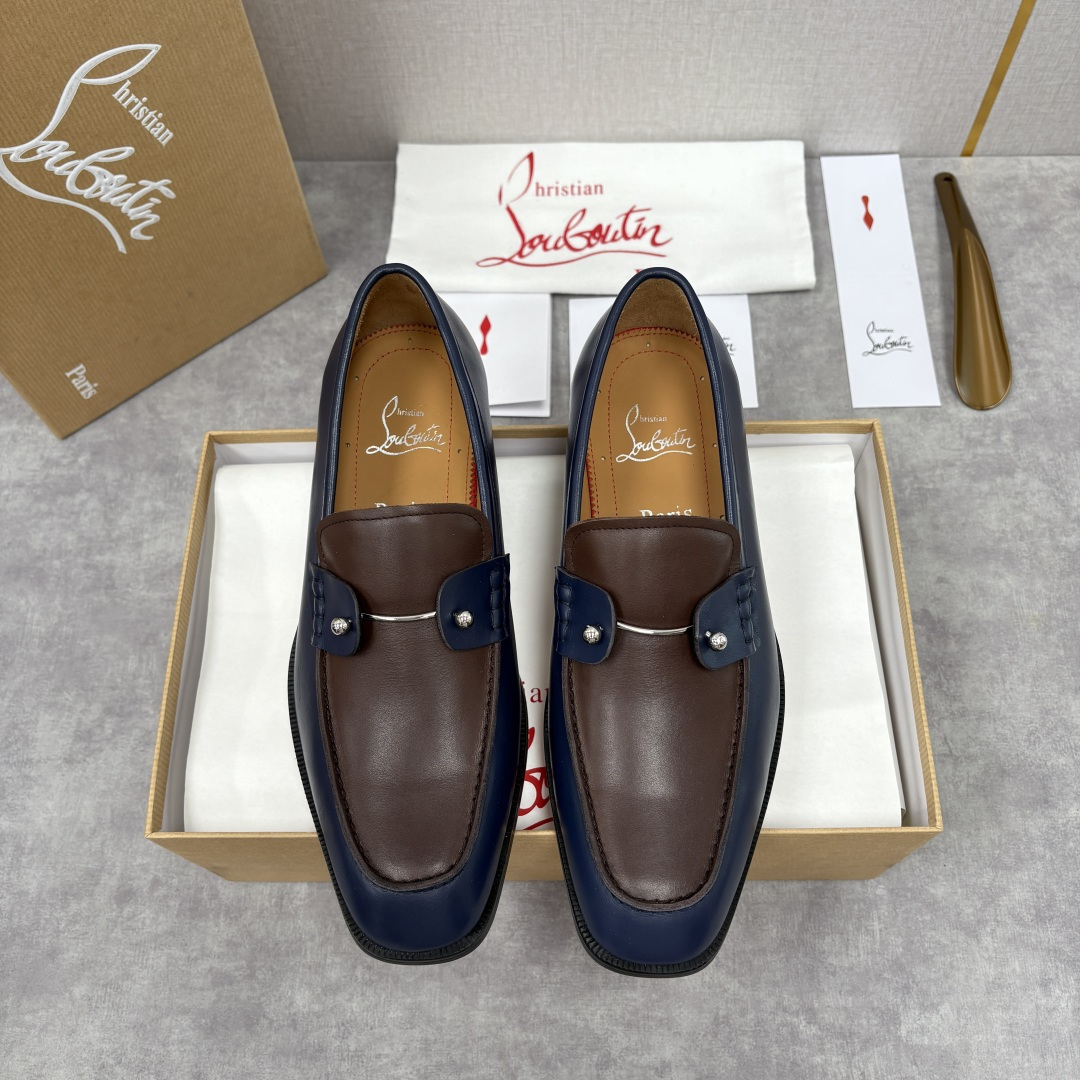💋💍 CL 新品男士正装鞋乐福皮鞋 Christia* Loubouti* 红底鞋 红底奢雅，重塑休闲正