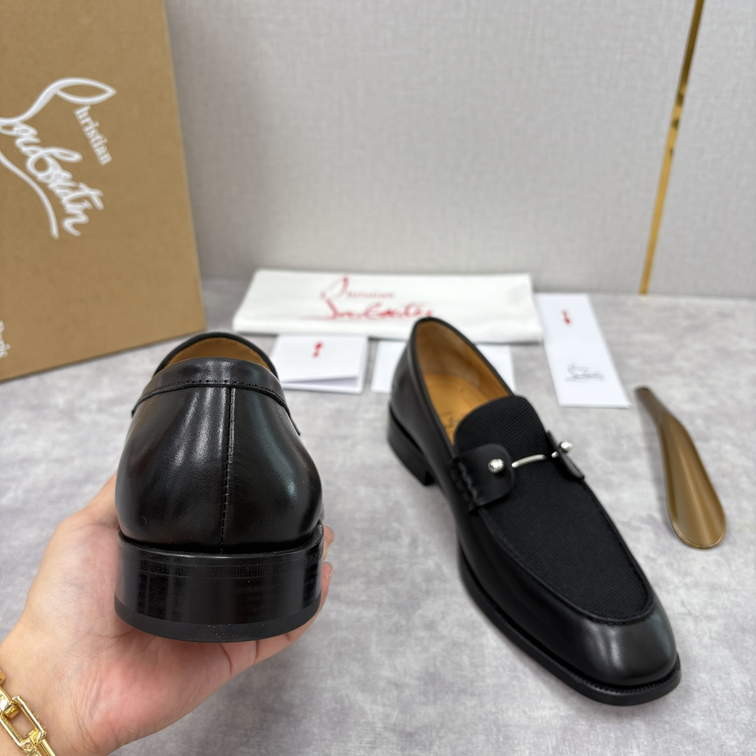 💋💍 CL 新品男士正装鞋乐福皮鞋 Christia* Loubouti* 红底鞋 红底奢雅，重塑休闲正