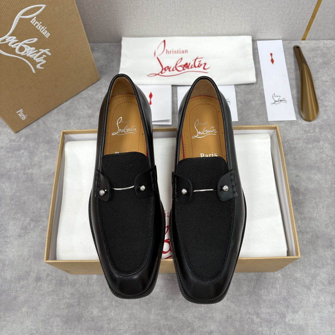 💋💍 CL 新品男士正装鞋乐福皮鞋 Christia* Loubouti* 红底鞋 红底奢雅，重塑休闲正