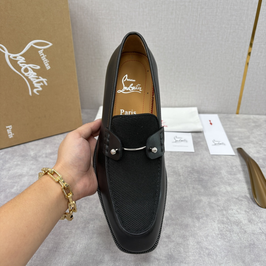 💋💍 CL 新品男士正装鞋乐福皮鞋 Christia* Loubouti* 红底鞋 红底奢雅，重塑休闲正