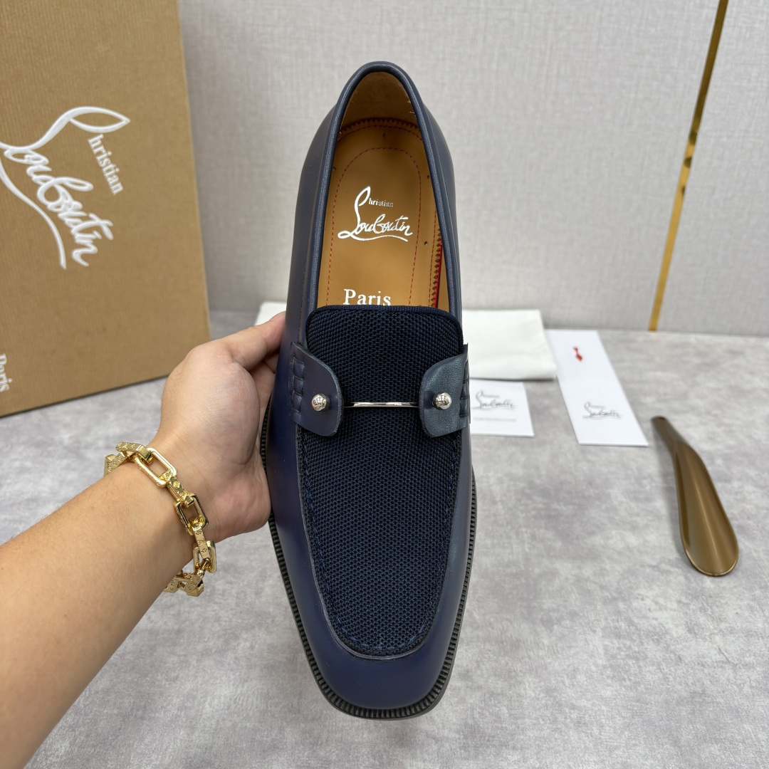 💋💍 CL 新品男士正装鞋乐福皮鞋 Christia* Loubouti* 红底鞋 红底奢雅，重塑休闲正
