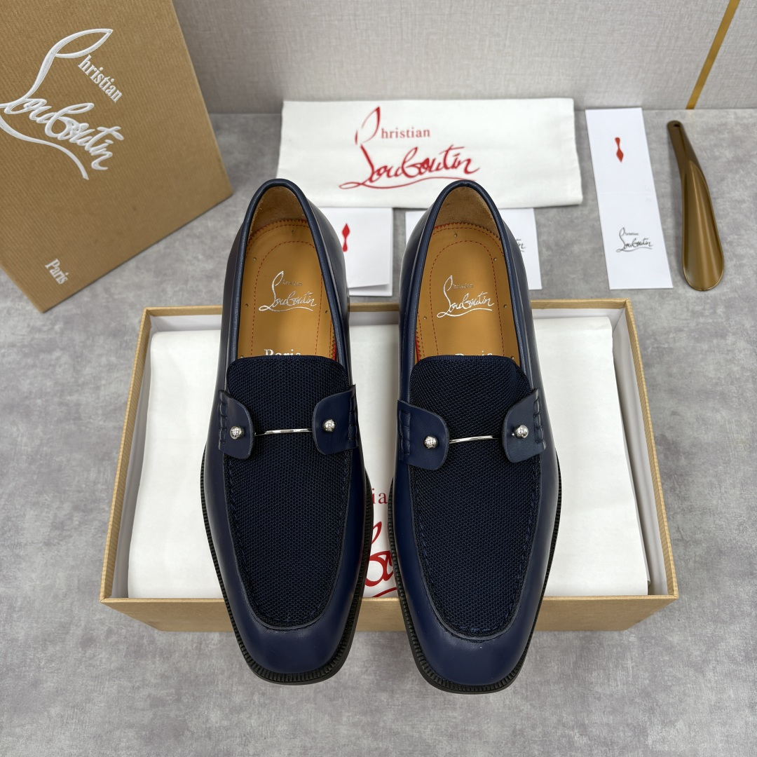 💋💍 CL 新品男士正装鞋乐福皮鞋 Christia* Loubouti* 红底鞋 红底奢雅，重塑休闲正