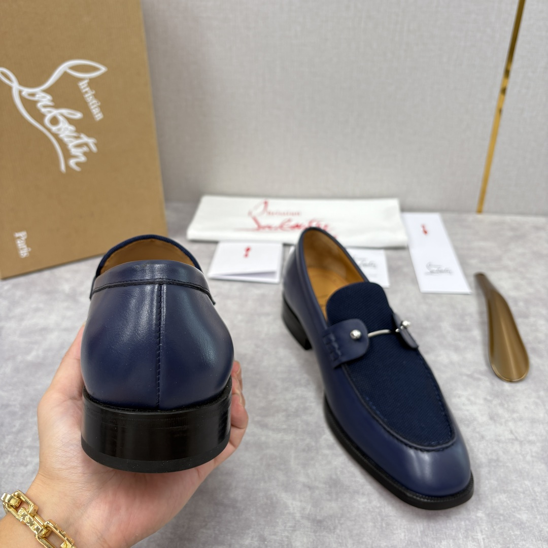 💋💍 CL 新品男士正装鞋乐福皮鞋 Christia* Loubouti* 红底鞋 红底奢雅，重塑休闲正