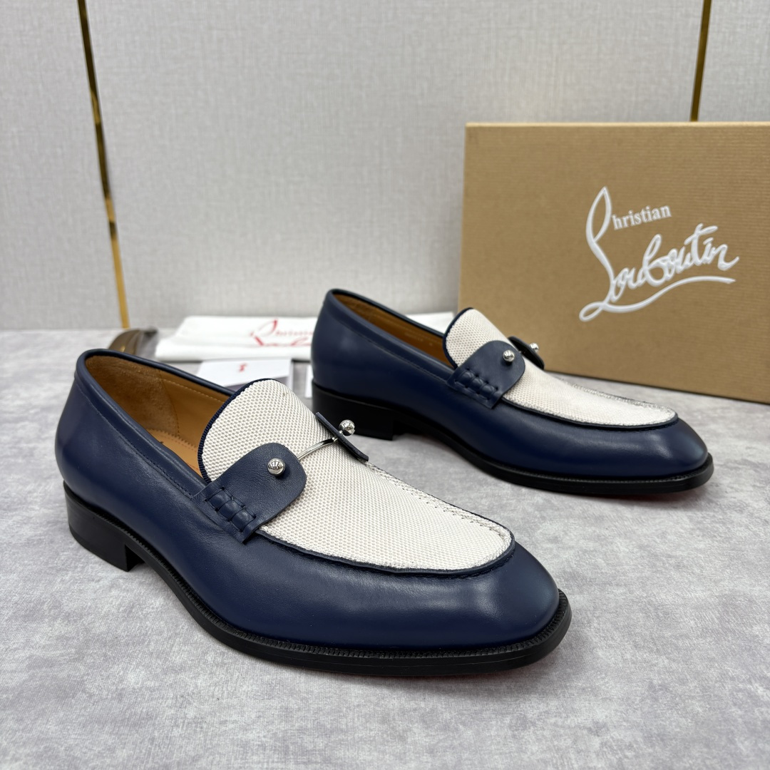 💋💍 CL 新品男士正装鞋乐福皮鞋 Christia* Loubouti* 红底鞋 红底奢雅，重塑休闲正