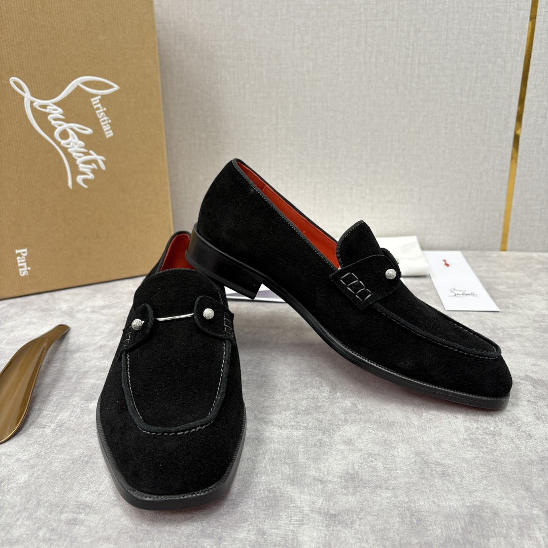 💋💍 CL 新品男士正装鞋乐福皮鞋 Christia* Loubouti* 红底鞋 红底奢雅，重塑休闲正