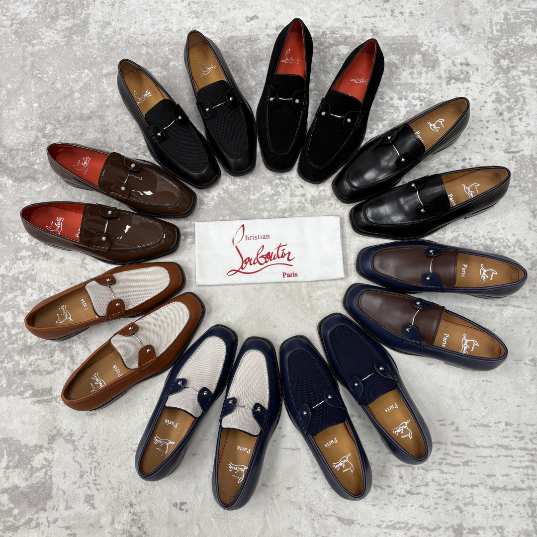 💋💍 CL 新品男士正装鞋乐福皮鞋 Christia* Loubouti* 红底鞋 红底奢雅，重塑休闲正