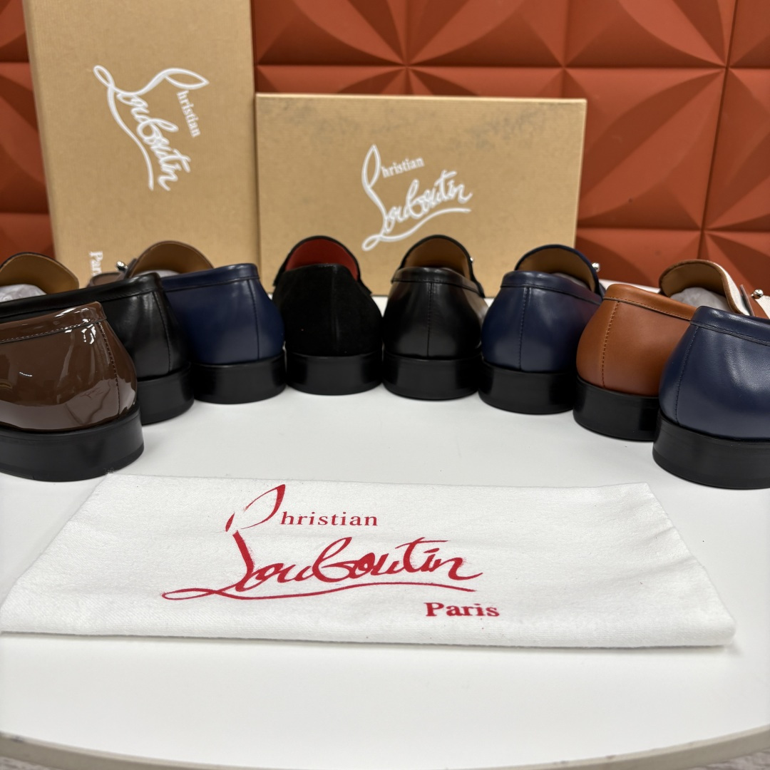 💋💍 CL 新品男士正装鞋乐福皮鞋 Christia* Loubouti* 红底鞋 红底奢雅，重塑休闲正