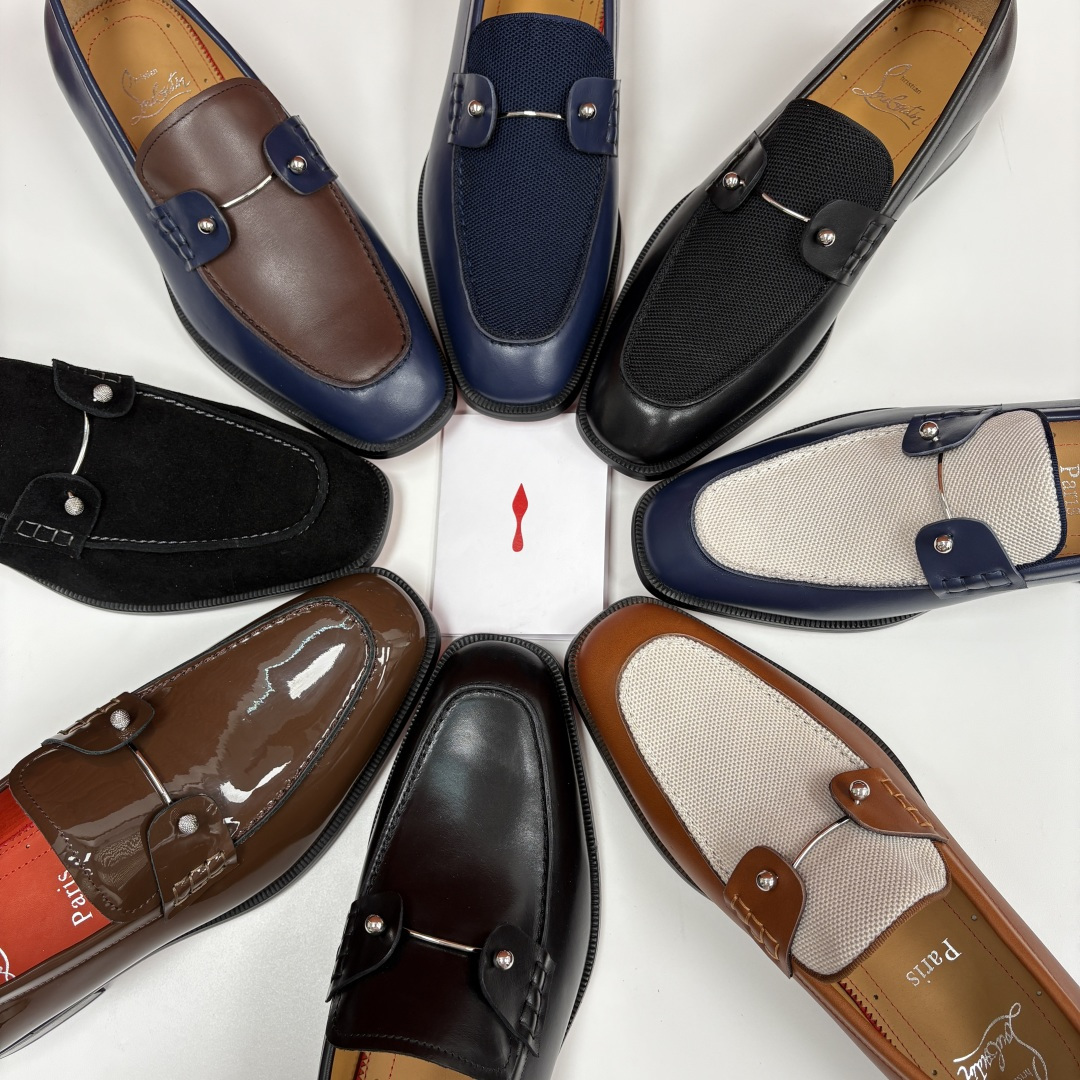 💋💍 CL 新品男士正装鞋乐福皮鞋 Christia* Loubouti* 红底鞋 红底奢雅，重塑休闲正