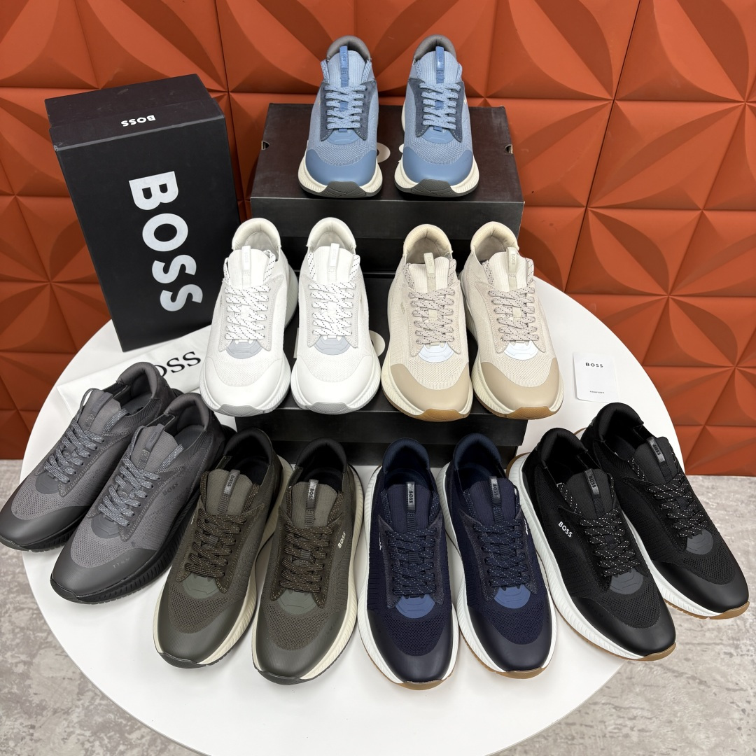 💋💍BOSS 男士新款 男士休闲运动鞋系列：商务休闲风的动感升级，定义都市型男新履程 以多元材质、创新设