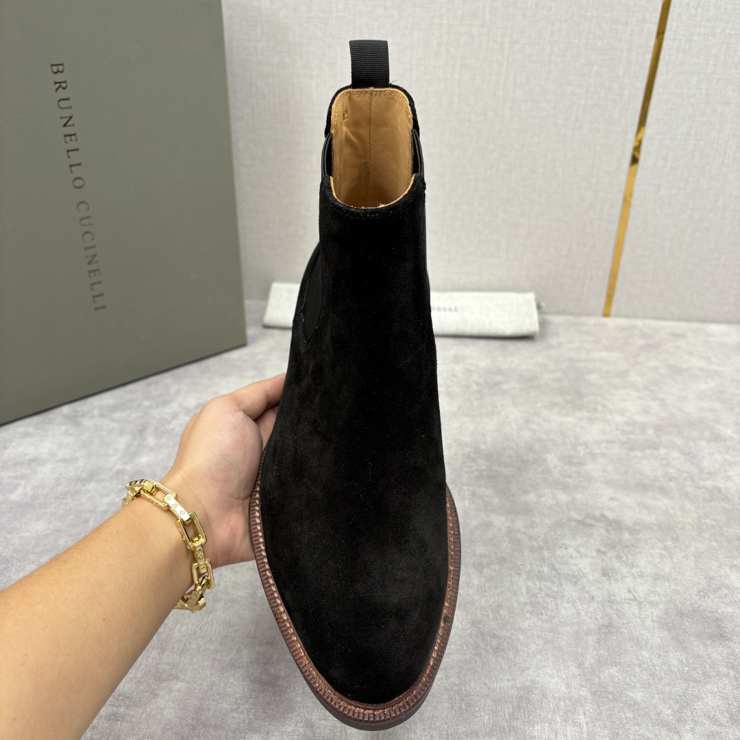💋💍BC家新品 Brunello Cucinell* 官网同步秋冬男靴切尔西皮靴 意式奢华与经典鞋型的优