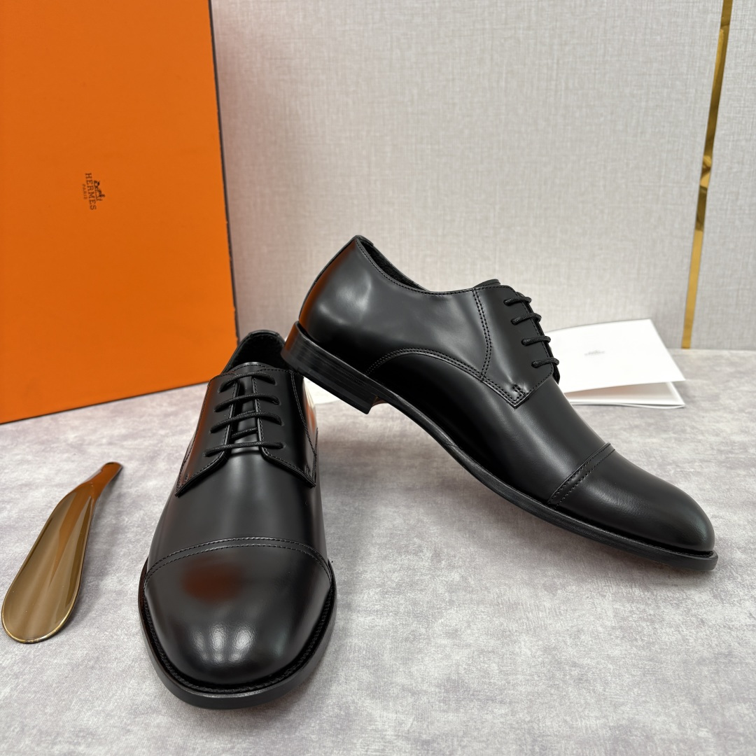 💋💍H家新品 Herme* 爱马-仕 男士三接头牛津鞋正装鞋皮鞋 兼具奢华质感与优雅格调，是商务场合的高