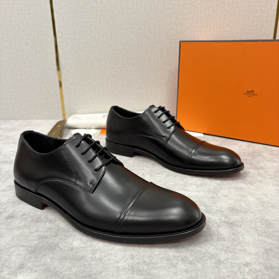 💋💍H家新品 Herme* 爱马-仕 男士三接头牛津鞋正装鞋皮鞋 兼具奢华质感与优雅格调，是商务场合的高