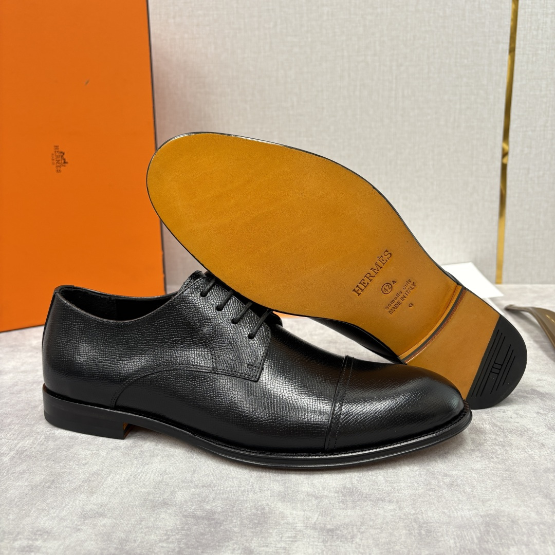 💋💍H家新品 Herme* 爱马-仕 男士三接头牛津鞋正装鞋皮鞋 兼具奢华质感与优雅格调，是商务场合的高