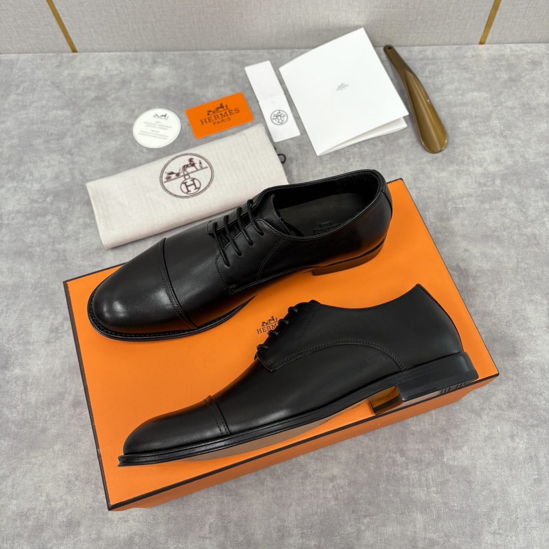 💋💍H家新品 Herme* 爱马-仕 男士三接头牛津鞋正装鞋皮鞋 兼具奢华质感与优雅格调，是商务场合的高