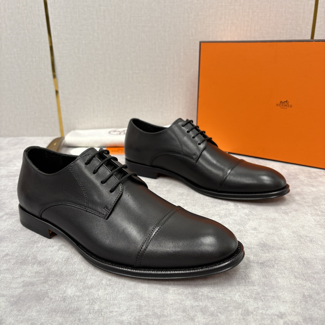 💋💍H家新品 Herme* 爱马-仕 男士三接头牛津鞋正装鞋皮鞋 兼具奢华质感与优雅格调，是商务场合的高