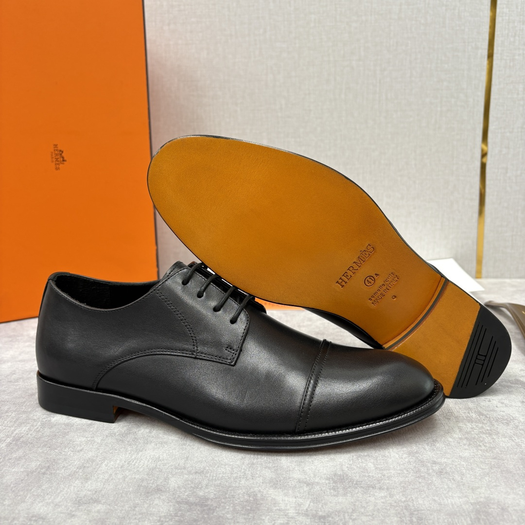 💋💍H家新品 Herme* 爱马-仕 男士三接头牛津鞋正装鞋皮鞋 兼具奢华质感与优雅格调，是商务场合的高