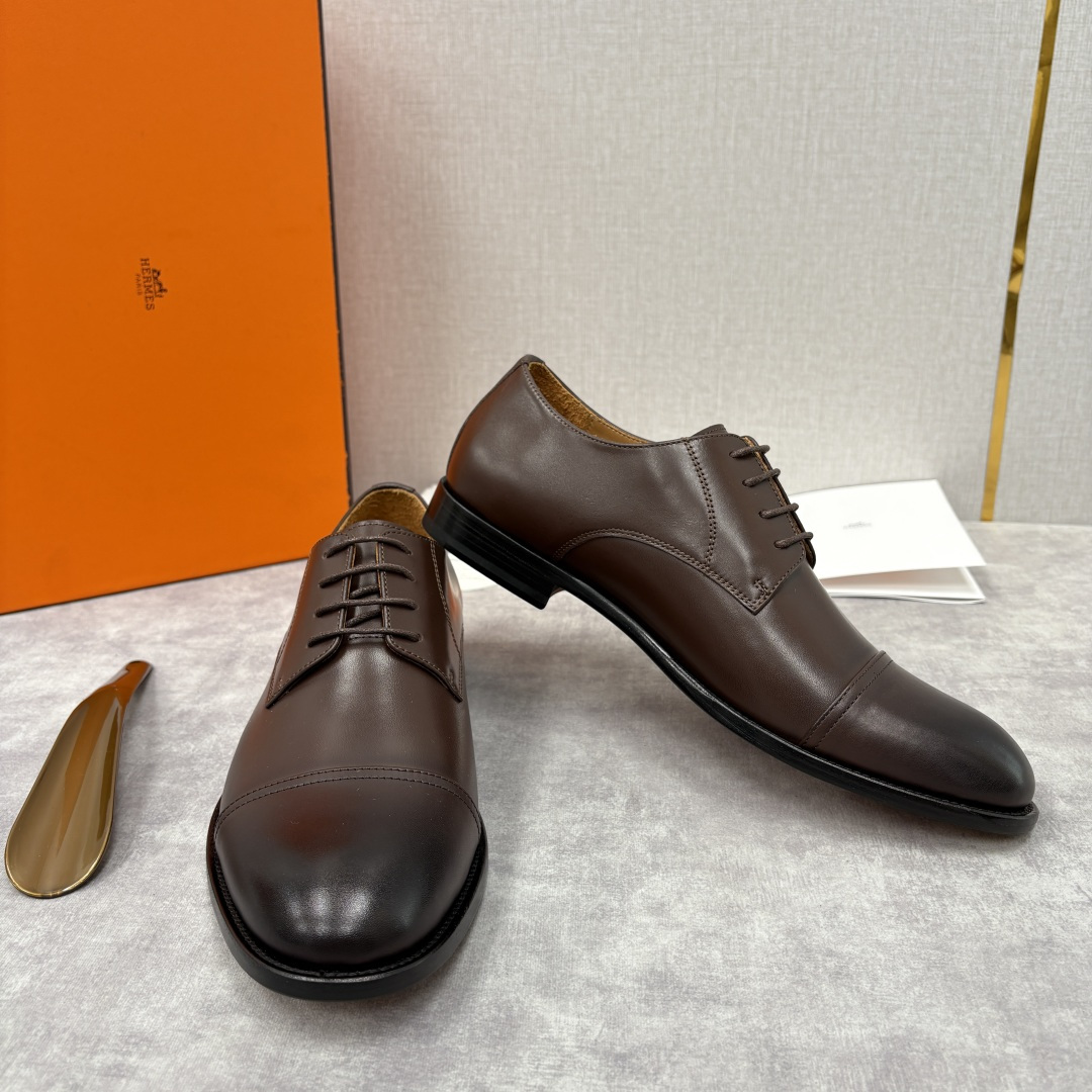 💋💍H家新品 Herme* 爱马-仕 男士三接头牛津鞋正装鞋皮鞋 兼具奢华质感与优雅格调，是商务场合的高