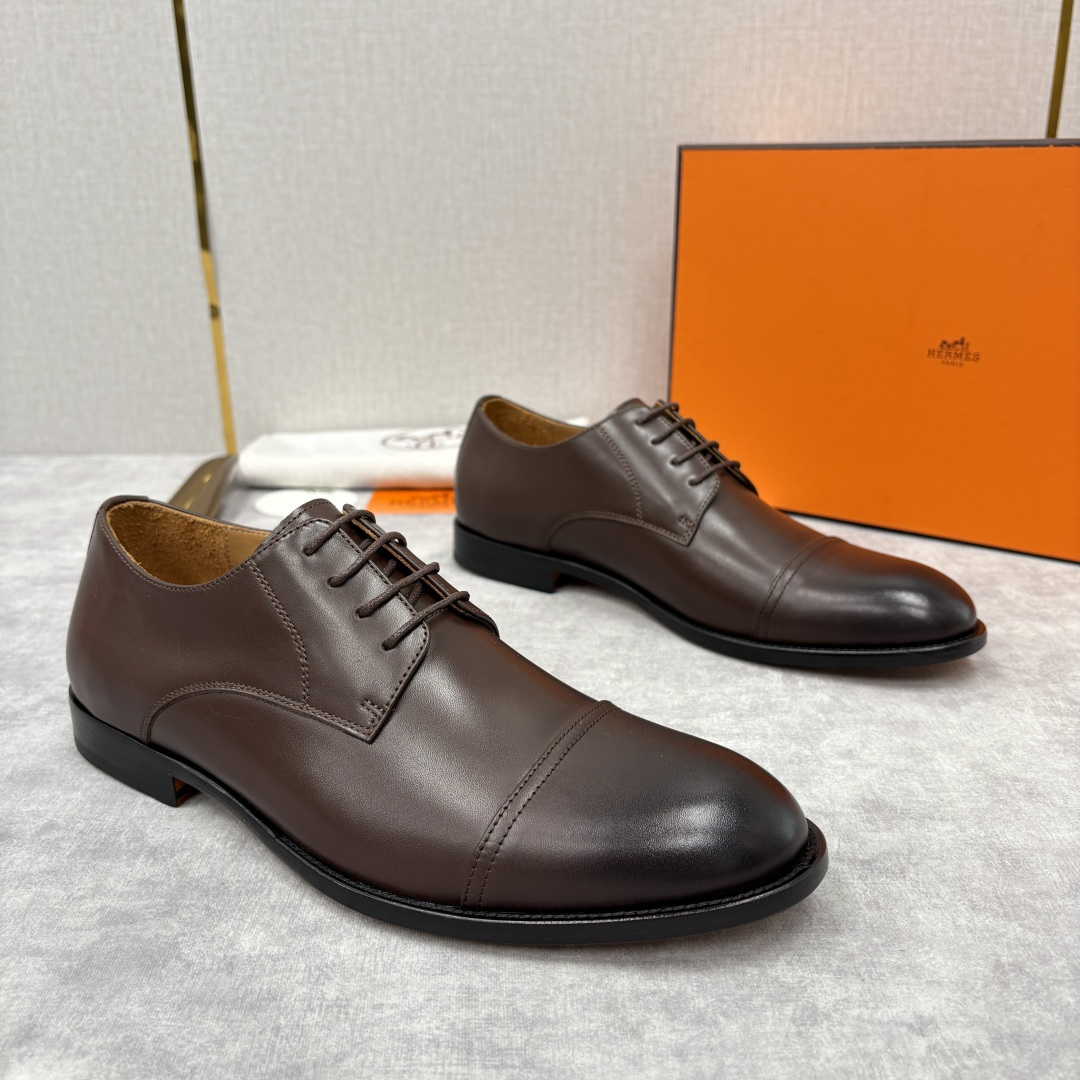 💋💍H家新品 Herme* 爱马-仕 男士三接头牛津鞋正装鞋皮鞋 兼具奢华质感与优雅格调，是商务场合的高