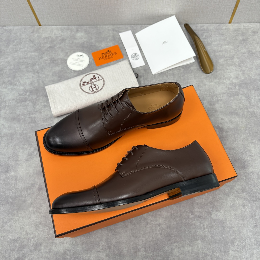 💋💍H家新品 Herme* 爱马-仕 男士三接头牛津鞋正装鞋皮鞋 兼具奢华质感与优雅格调，是商务场合的高