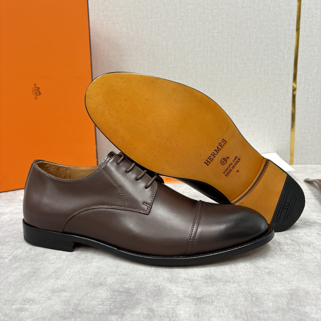 💋💍H家新品 Herme* 爱马-仕 男士三接头牛津鞋正装鞋皮鞋 兼具奢华质感与优雅格调，是商务场合的高