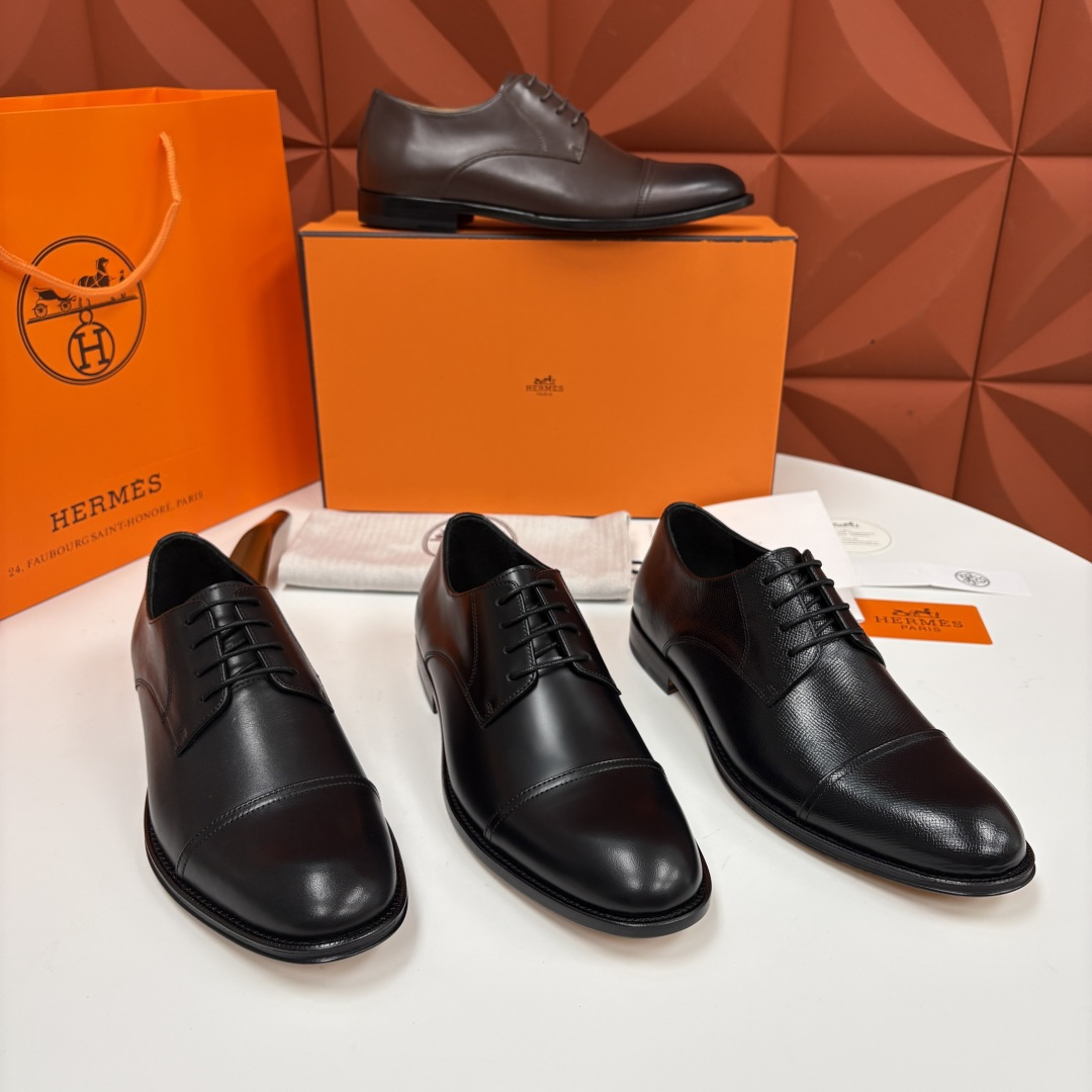 💋💍H家新品 Herme* 爱马-仕 男士三接头牛津鞋正装鞋皮鞋 兼具奢华质感与优雅格调，是商务场合的高
