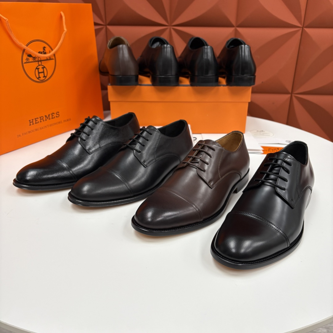 💋💍H家新品 Herme* 爱马-仕 男士三接头牛津鞋正装鞋皮鞋 兼具奢华质感与优雅格调，是商务场合的高