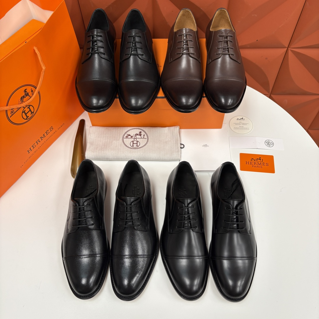 💋💍H家新品 Herme* 爱马-仕 男士三接头牛津鞋正装鞋皮鞋 兼具奢华质感与优雅格调，是商务场合的高