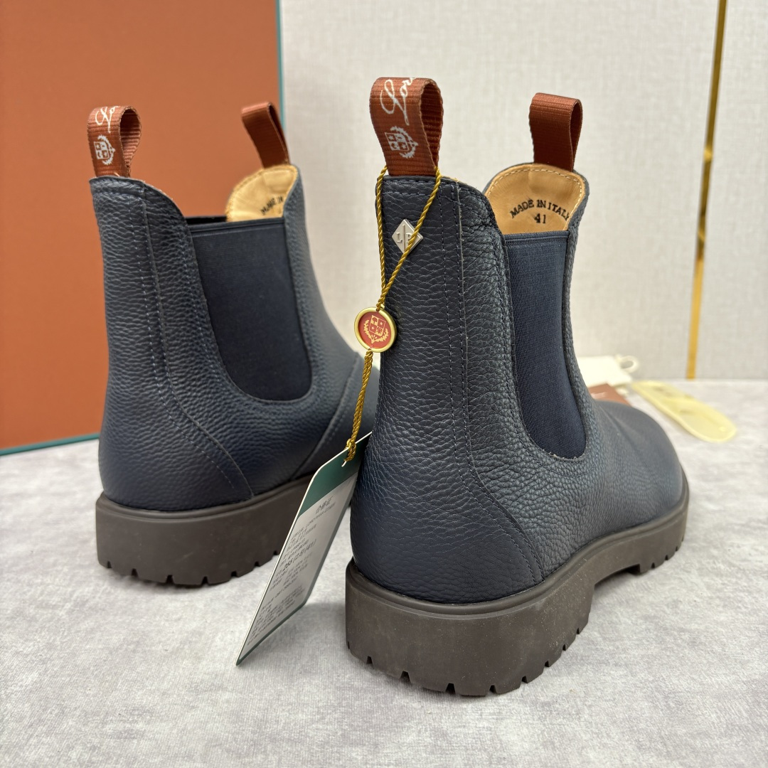 💋💍LP家 新品皮靴 Loro Pian* 诺悠*翩雅 切尔西男靴 把顶奢面料与实用设计揉进经典靴型里，