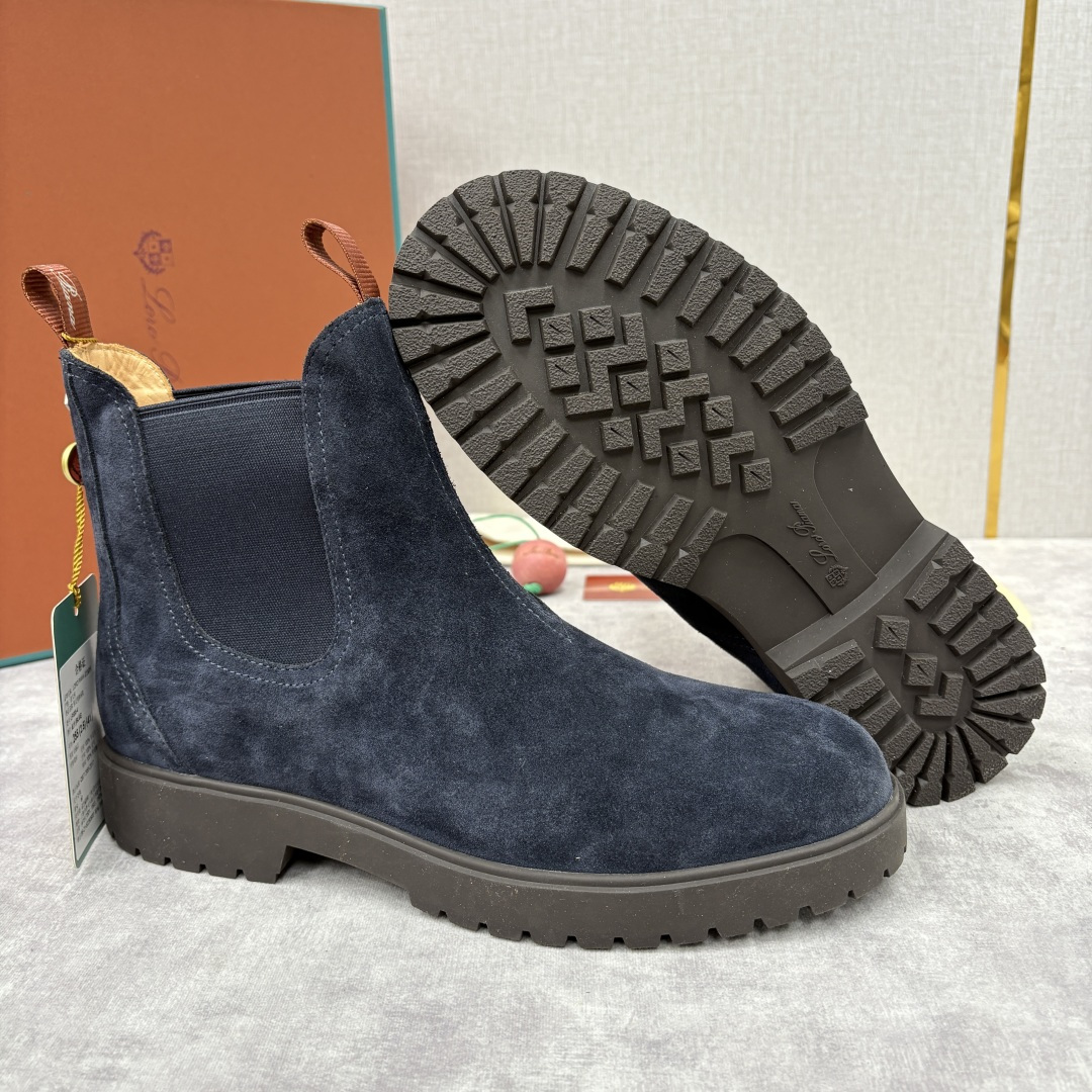 💋💍LP家 新品皮靴 Loro Pian* 诺悠*翩雅 切尔西男靴 把顶奢面料与实用设计揉进经典靴型里，