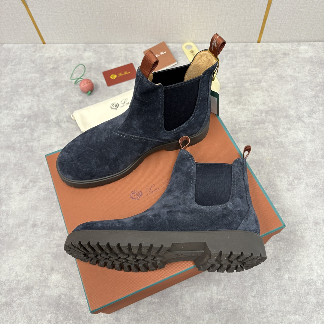 💋💍LP家 新品皮靴 Loro Pian* 诺悠*翩雅 切尔西男靴 把顶奢面料与实用设计揉进经典靴型里，