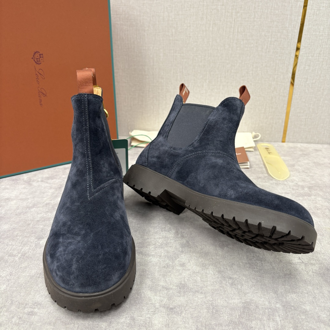 💋💍LP家 新品皮靴 Loro Pian* 诺悠*翩雅 切尔西男靴 把顶奢面料与实用设计揉进经典靴型里，