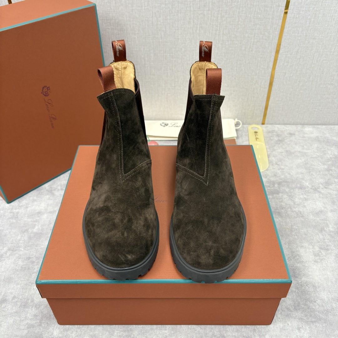💋💍LP家 新品皮靴 Loro Pian* 诺悠*翩雅 切尔西男靴 把顶奢面料与实用设计揉进经典靴型里，